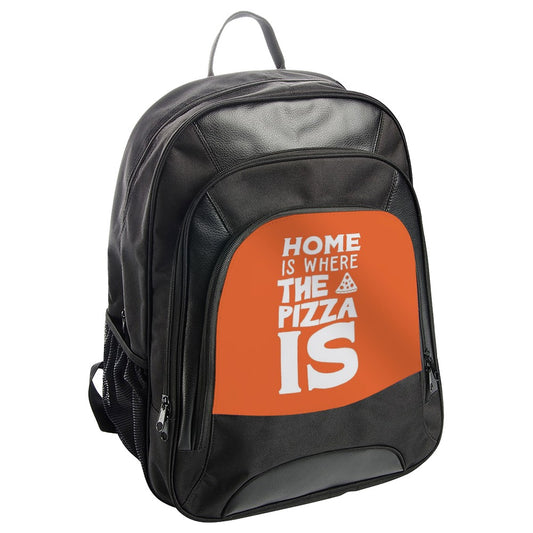 Home is Where the Pizza Is BackPack, Pizza Lover BackPack, Funny Food BackPack, Orange BackPack, Gift Idea - Tawshia