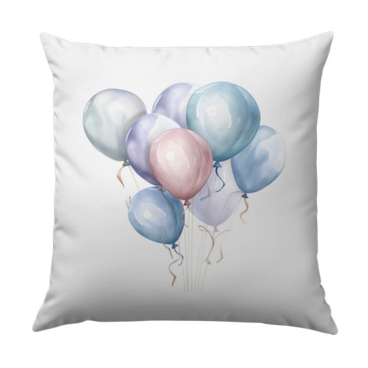 Balloon Pillow, Watercolor Balloons, Pastel Pillow, Party Decor Pillow, Birthday Pillow, Celebration Pillow, Home Decor Pillow - Tawshia