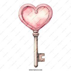 Heart Key Tote Bag, Romantic Gift, Valentine's Day, Cute Bag, Aesthetic Tote, Trendy Bag, Everyday Bag, Unique Tote Bag, Valentine Gift - Tawshia