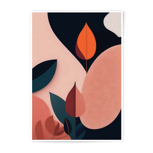 Abstract Leaf Photographic Print, Modern Art Print, Botanical Wall Art, Contemporary Home Decor, Minimalist Art - Tawshia