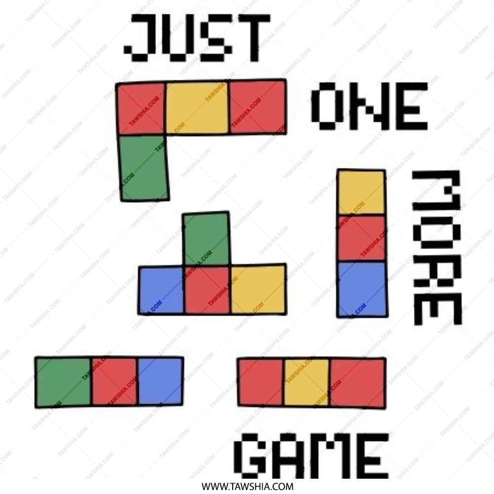 Just One More Game Pinback Button, Retro Gaming Button, Tetris Inspired Button, Gamer Gift, Funny Pin Button, Video Game Accessories - Tawshia