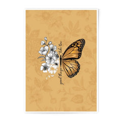 Butterfly Photographic Print, Inspirational Quote Art, Floral Wall Decor, Home Decor, Aesthetic Art Print, Botanical Print, Wall Art - Tawshia