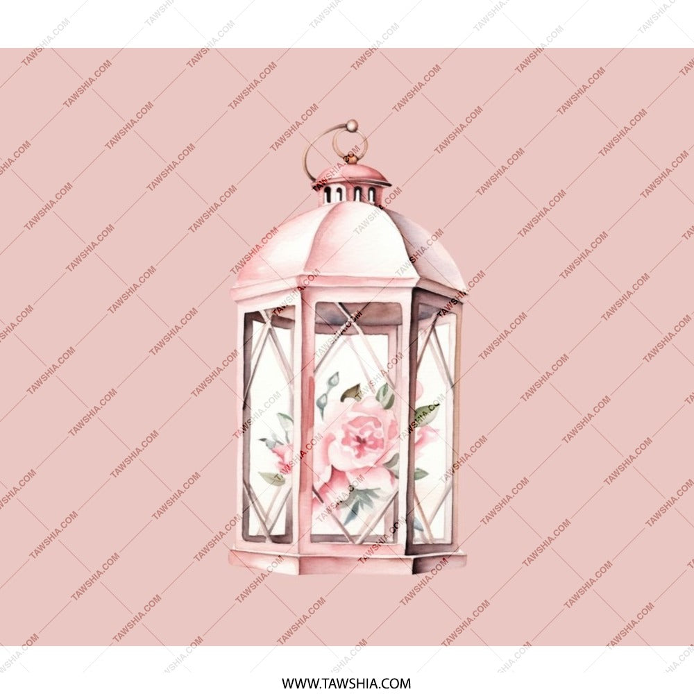 Pink Lantern Backpack, Floral Design Backpack, Unique School Backpack, Stylish Light Design Bag, Cute Backpack for Girls - Tawshia