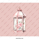 Pink Lantern Backpack, Floral Design Backpack, Unique School Backpack, Stylish Light Design Bag, Cute Backpack for Girls - Tawshia