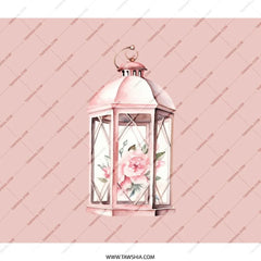 Pink Lantern Backpack, Floral Design Backpack, Unique School Backpack, Stylish Light Design Bag, Cute Backpack for Girls - Tawshia