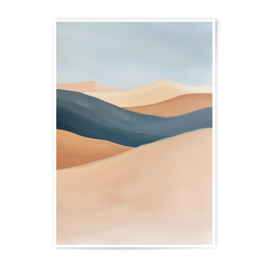 Abstract Desert Photographic Print, Minimalist Sand Dunes Photo, Earth Tones Wall Art, Modern Landscape Photography, Home Decor - Tawshia