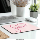 Sister Heart Mouse Pad, Cute Sisters Gift, Pink Computer Accessory, Sister Love, Family Decor, Work From Home Mousepad - Tawshia