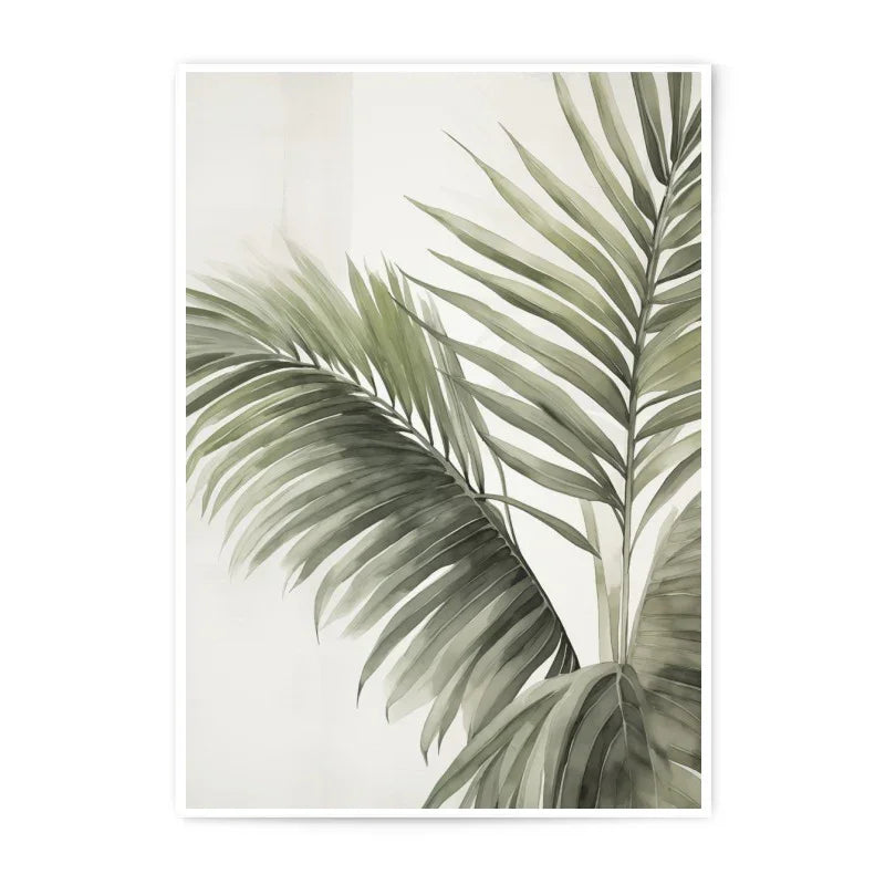 Palm Leaf Photographic Print, Tropical Wall Art, Botanical Decor, Modern Home Decor, Nature Photography, Calming Wall Art, Minimalist - Tawshia