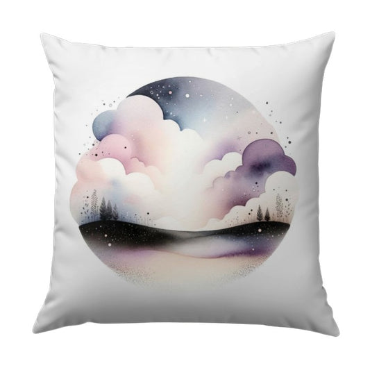 Watercolor Clouds Pillow, Celestial Stars Pillow, Dreamy Sky Pillow, Nursery Decor, Home Accent Pillow, Decorative Pillow - Tawshia