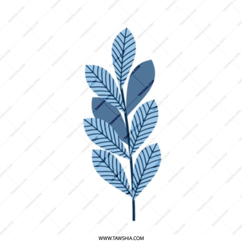 Blue Leaf Mug, Botanical Coffee Cup, Nature Lover Gift, Minimalist Design, Modern Mug, Unique Coffee Mugs, Plant Mug, Housewarming Present - Tawshia