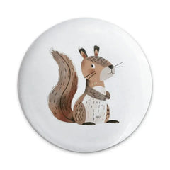 Cute Squirrel Pinback Button, Woodland Animal Button, Animal Lover Gift, Unique Badge, Adorable Pin, Squirrel Lover, Unique Gift - Tawshia