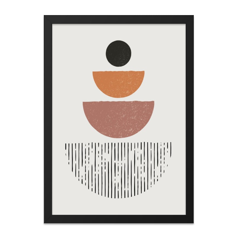 Abstract Geometric Wall Art, Modern Art Print, Minimalist Decor, Boho Wall Decor, Neutral Tones, Circle and Line Art, Home Decor - Tawshia