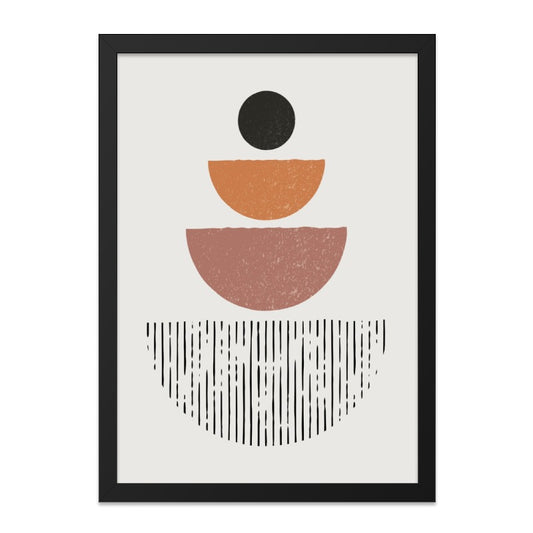Abstract Geometric Wall Art, Modern Art Print, Minimalist Decor, Boho Wall Decor, Neutral Tones, Circle and Line Art, Home Decor - Tawshia