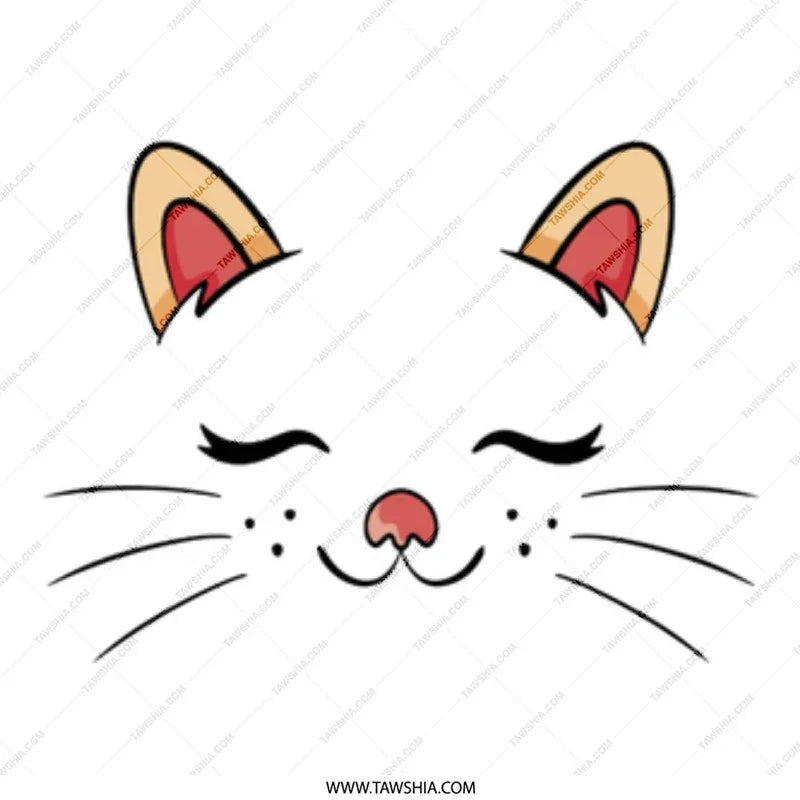 Adorable Cat Whiskers and Ears Graphic product type
