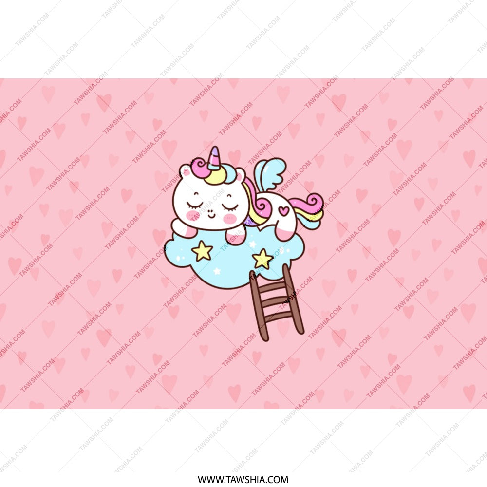 Cute Unicorn Tumbler, Sleeping Unicorn, Cloud Tumbler, Pink Tumbler, Unicorn Lover Gift, Unique Tumbler - Tawshia