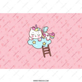 Cute Unicorn Tumbler, Sleeping Unicorn, Cloud Tumbler, Pink Tumbler, Unicorn Lover Gift, Unique Tumbler - Tawshia