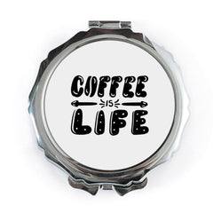 Coffee is Life Pocket Mirror, Cute Mirror, Funny Mirror, Unique Pocket Mirror, Gift for Her, Small Mirror, Travel Mirror, Everyday Mirror - Tawshia