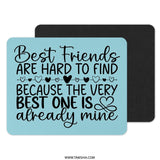 Best Friend Mouse Pad, Friend Quote Gift, Personalized Mousepad, Friendship Gift Idea, Bestie Present, Computer Accessories, Desk Decor - Tawshia