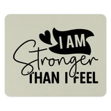 I Am Stronger MousePad, Motivational Quote, Desk Decor, Inspirational Gift, Work From Home, Office Accessories, Positive Vibes - Tawshia