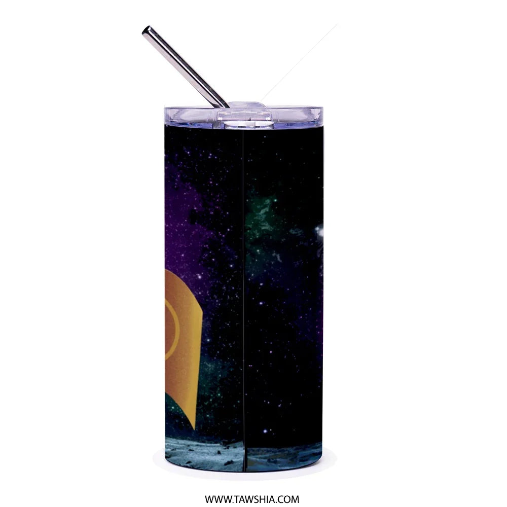 Galaxy Print Travel Tumbler with Straw product type