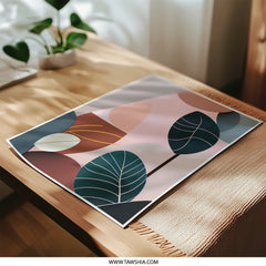 Abstract Leaf Photographic Print, Botanical Wall Art, Modern Art Print, Geometric Leaves, Pastel Colors Print, Home Decor - Tawshia