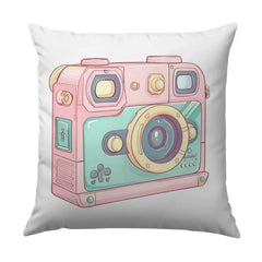 Retro Camera Pillow, Cute Photography Decor, Kawaii Style Pillow, Gift for Photographer, Nostalgic Home Accent - Tawshia