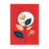 Abstract Floral Photographic Print, Botanical Wall Art, Red and White Decor, Flower Art Print, Home Decor, Art Print (134 characters) - Tawshia