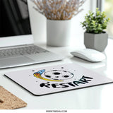 Restart Mouse Pad, Rocket, Moon, Stars, Funky Desk Decor, Computer Accessories, Gamer Gift, Office Gift, Space Theme Mouse Pad, Cute Mouse - Tawshia