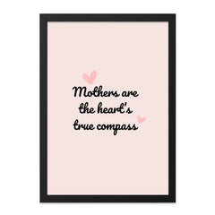 Mothers Heart Compass Wall Art, Mothers Day Gift, Heart Wall Decor, Compass Art, Inspirational Art, Pink Wall Art (133 characters) - Tawshia