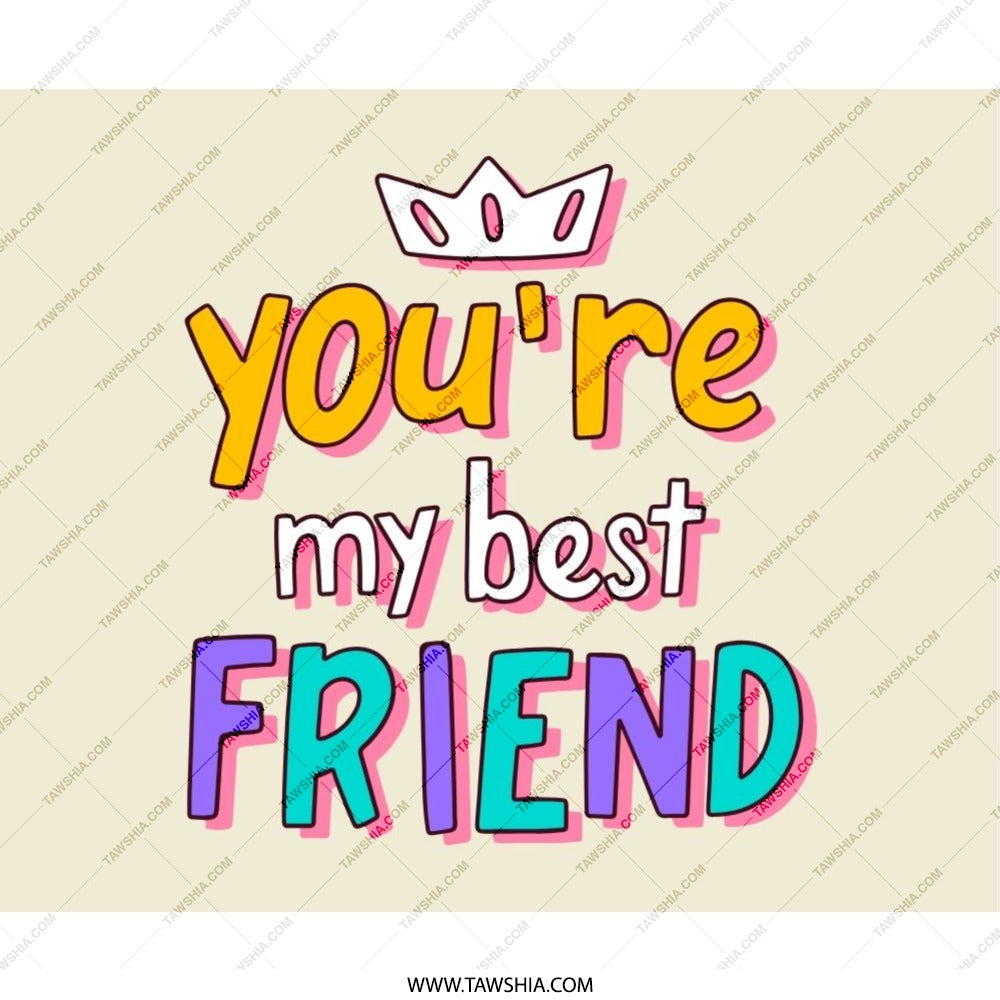 You're My Best Friend Mouse Pad, Cute Friendship Gift, Best Friend Ever Gift, Friend Office Decor, BFF Gift, Funny Mousepad for Friend - Tawshia