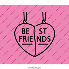 Best Friends Heart Backpack, BFF Matching Backpacks, Friendship Gift, Bestie Travel Bag, Cute Backpack for Teens - Tawshia