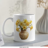 Daffodils Mug, Floral Mug, Spring Mug, Flower Mug, Botanical Mug, Kitchen Decor, Mother's Day Gift, Coffee Lover Gift - Tawshia