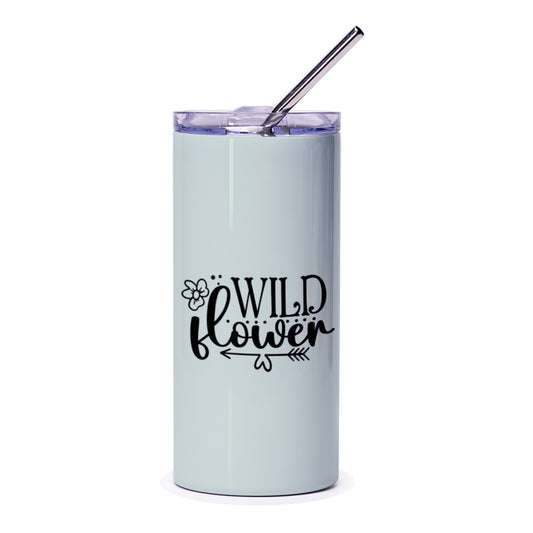Wildflower Tumbler, Floral Tumbler, Flower Tumbler, Gift for Her, Nature Lover Gift, Tumbler with Straw, Birthday Gift, Travel Mug - Tawshia