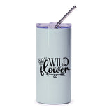 Wildflower Tumbler, Floral Tumbler, Flower Tumbler, Gift for Her, Nature Lover Gift, Tumbler with Straw, Birthday Gift, Travel Mug - Tawshia