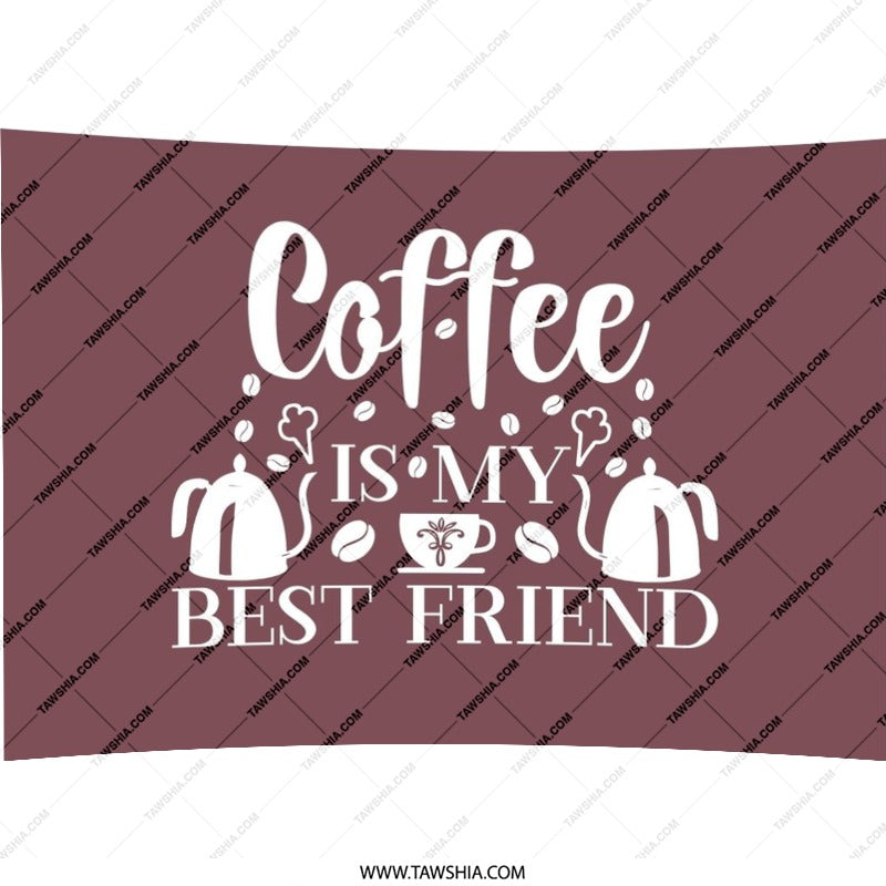 Coffee Lover Pillow, Coffee Is My Best Friend Decor, Home Decor Pillow, Caffeine Addict Gift, Coffee Bean Art Pillow - Tawshia