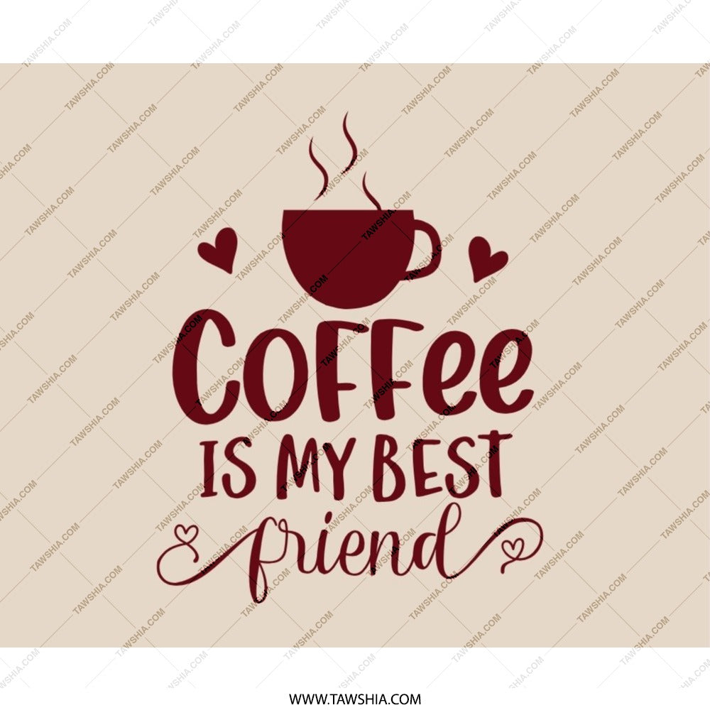 Coffee Is My Best Friend Mouse Pad, Office Decor, Cute Mousepad, Gift Idea, Computer Accessory, Work From Home, Desk Accessory - Tawshia