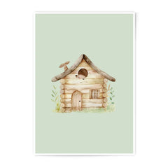 Woodland Hedgehog Home Photographic Prints, Nursery Art, Animal Illustration Prints, Kids Room Decor, Childrens Wall Art - Tawshia