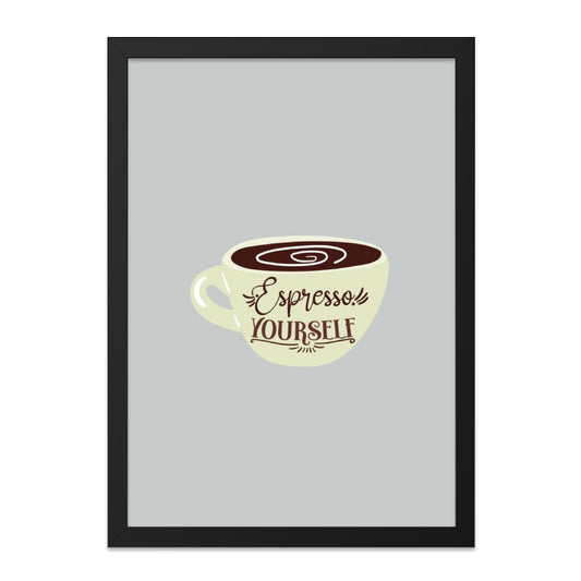 Espresso Yourself Wall Art, Coffee Lover Gift, Kitchen Decor, Funny Coffee Print, Cute Coffee Poster, Coffee Quote Wall Decor - Tawshia