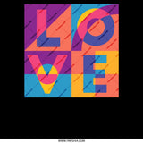Colorful Love Typography Design Art product