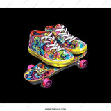 Colorful Skate Shoes Backpack, Cool Skateboard Design Backpack, Trendy Backpacks, Unique Art Backpack, Teen Backpack, Everyday Backpack - Tawshia