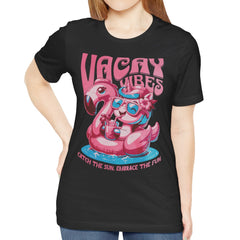 Vacay Vibes Flamingo and Unicorn Graphic Tee product