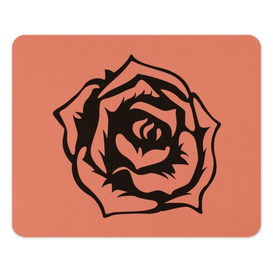 Black Rose Mouse Pad, Floral Design, Stylish Computer Accessory, Office Decor, Gift Idea, Trendy Desk Mat, Unique Mousepad - Tawshia