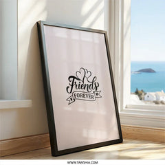 Friends Forever Wall Art, Friendship Gift, Best Friends Decor, Soul Sisters Print, Friend Quote, Home Decor, Wall Decor, Friends Gift - Tawshia