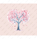 Heart Shaped Tree with Autumn Leaves Wall Art product