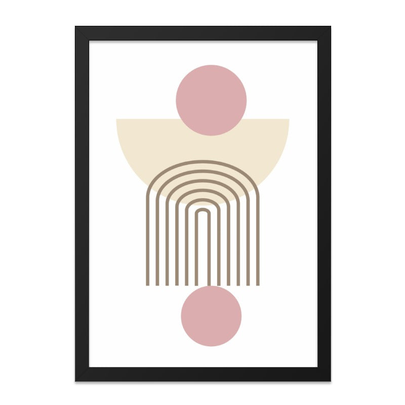 Abstract Geometric Wall Art, Minimalist Print, Modern Home Decor, Scandinavian Design, Circle and Arch Wall Art - Tawshia