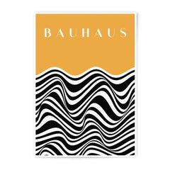 Bauhaus Photographic Print, Minimalist Wall Art, Abstract Waves, Modern Art Print, Graphic Design, Home Decor - Tawshia