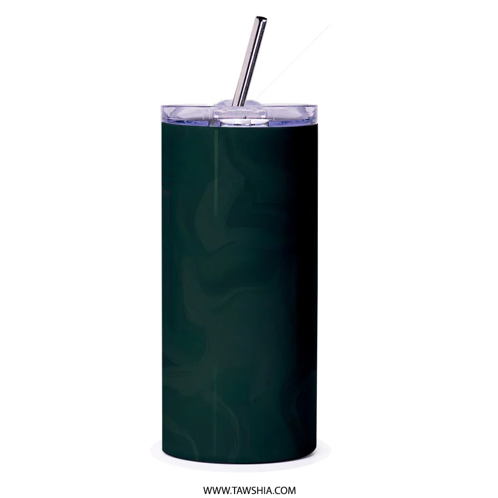 Stylish Green Tumbler with Lid and Straw product
