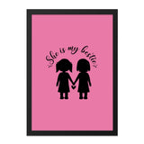 Bestie Wall Art, She is my Bestie Art, Best Friend Gift, Sister Gift, Friendship Wall Decor, Best Friends Forever Wall Art - Tawshia
