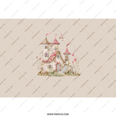 Fairy Tale Castle Tumbler, Fantasy Home, Pink Castle Gift, Unique Drinkware, Enchanted Castle, Whimsical Tumbler, Gift for Her - Tawshia