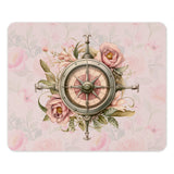 Vintage Compass with Flowers Design Mouse Pad Product